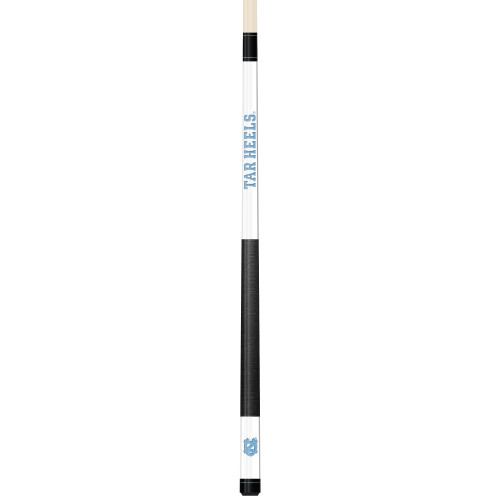 North Carolina Tar Heels Custom Engraved White Billiard Cue - Sky Blue