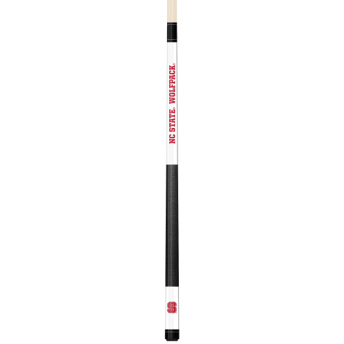 NC State Wolfpack Custom Engraved White Billiard Cue - Red