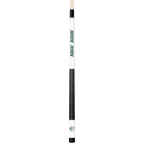 North Dakota State Bison Custom White Engraved Pool Cue - Green