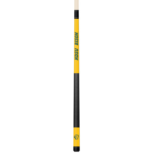 North Dakota State Bison Custom Yellow Engraved Pool Cue - Green