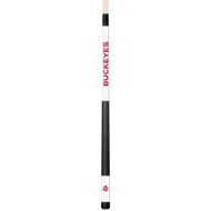 Ohio State Buckeyes Custom Engraved White Billiard Cue - Red