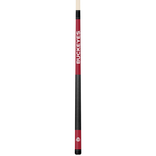 Ohio State Buckeyes Custom Engraved Crimson Billiard Cue - White