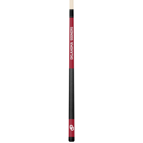 Oklahoma Sooners Custom Engraved Crimson Billiard Cue - White