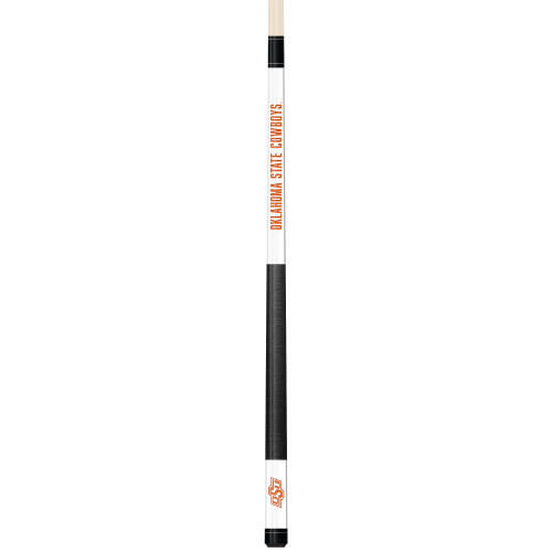 Oklahoma State Cowboys Custom Engraved White Billiard Cue - Orange