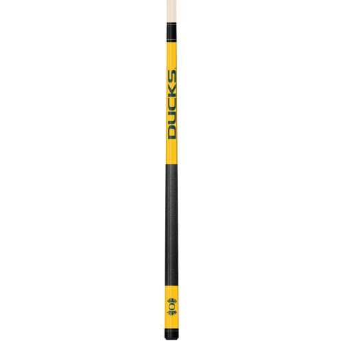 Oregon Ducks Custom Engraved Yellow Billiard Cue - Green