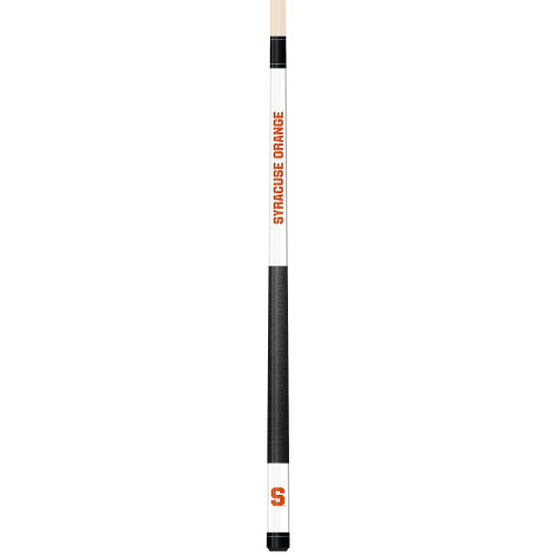 Syracuse Orange Custom Engraved White Billiard Cue - Orange
