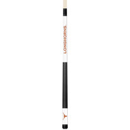 Texas Longhorns Custom Engraved White Billiard Cue - Orange