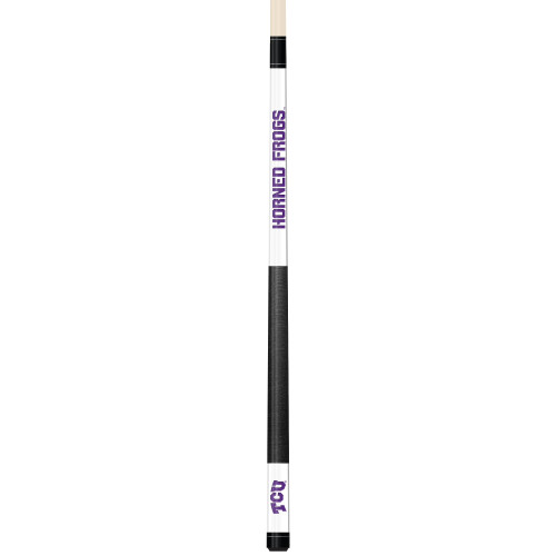 TCU Horned Frogs Custom Engraved White Billiard Cue - Purple