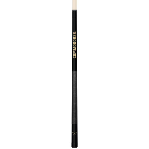 Vanderbilt Commodores Custom Engraved Black Billiard Cue - Gold