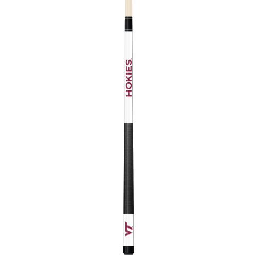 Virginia Tech Hokies Custom Engraved White Billiard Cue - Maroon