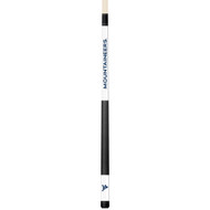 West Virginia Mountaineers Custom Engraved White Billiard Cue - Blue