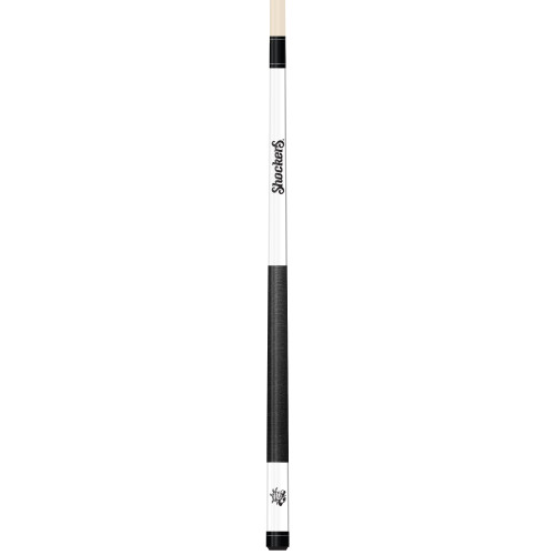 Wichita State Shockers Custom Engraved White Billiard Cue - Black