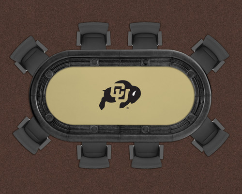 Colorado Buffaloes 96" Texas Hold 'Em Game Table Felt