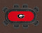 Georgia Bulldogs 96" Texas Hold 'Em Game Table Felt