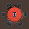 Illinois Fighting Illini 48" Standard Game Table Felt