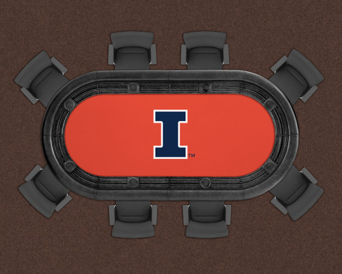 Illinois Fighting Illini 96" Texas Hold 'Em Game Table Felt