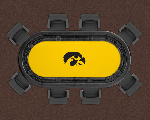 Iowa Hawkeyes 96" Texas Hold 'Em Game Table Felt