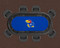 Kansas Jayhawks 96" Texas Hold 'Em Game Table Felt