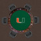 Miami Hurricanes 48" Standard Game Table Felt Miami Hurricanes 48" Standard Game Table Felt