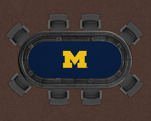 Michigan Wolverines 96" Texas Hold 'Em Game Table Felt