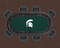 Michigan St. Spartans 96" Texas Hold 'Em Game Table Felt