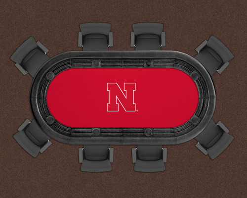 Nebraska Cornhuskers 96" Texas Hold 'Em Game Table Felt