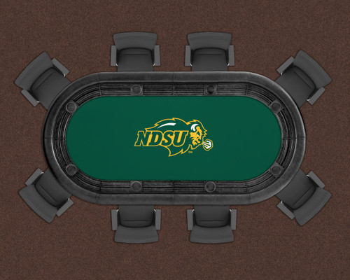 North Dakota St. Bison 96" Texas Hold 'Em Game Table Felt