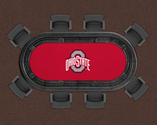 Ohio St. Buckeyes 96" Texas Hold 'Em Game Table Felt