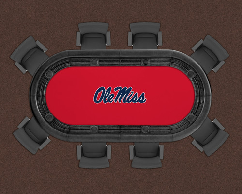 Ole Miss Rebels 96" Texas Hold 'Em Game Table Felt