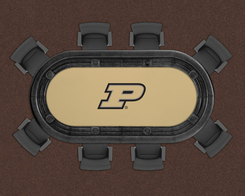 Purdue Boilermakers 96" Texas Hold 'Em Game Table Felt