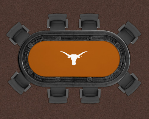 Texas Longhorns 96" Texas Hold 'Em Game Table Felt