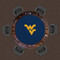 West Virginia Mountaineers 48" Standard Game Table Felt West Virginia Mountaineers 48" Standard Game Table Felt