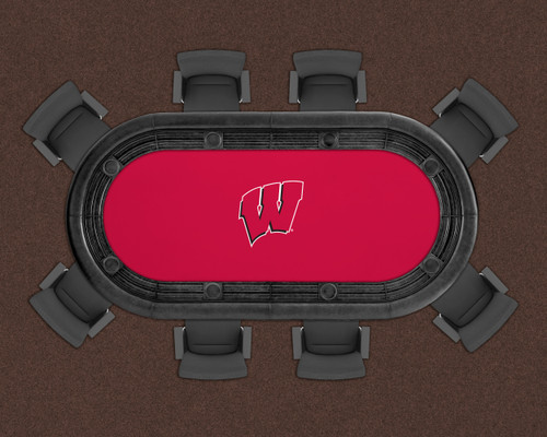 Wisconsin Badgers 96" Texas Hold 'Em Game Table Felt