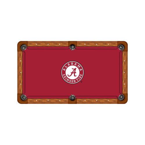 Alabama Crimson Tide 7'/8' Recreational Billiard Table Felt - Circle Logo