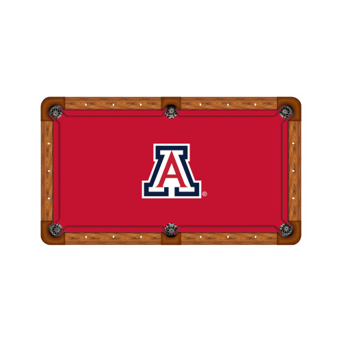 Arizona Wildcats 7'/8' Recreational Billiard Table Felt - Classic A Logo on Red