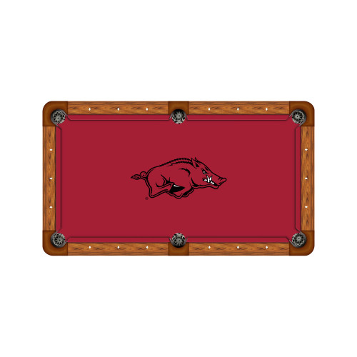 Arkansas Razorbacks 7'/8' Recreational Billiard Table Felt - Razorback Logo
