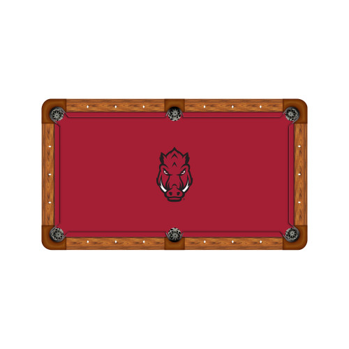 Arkansas Razorbacks 9' Recreational Billiard Table Felt - Razorback Head