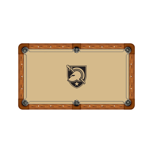 Army Black Knights 7'/8' Recreational Billiard Table Felt - Shield Logo