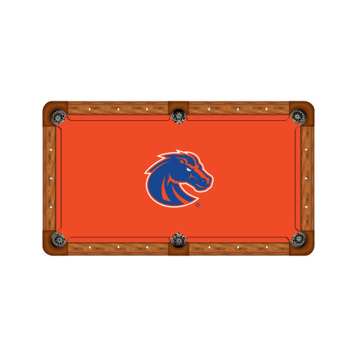 Boise State Broncos 7'/8' Recreational Billiard Table Felt - Mascot on Orange