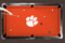 Clemson Tigers 9' Recreational Billiard Table Felt - White Paw on Orange