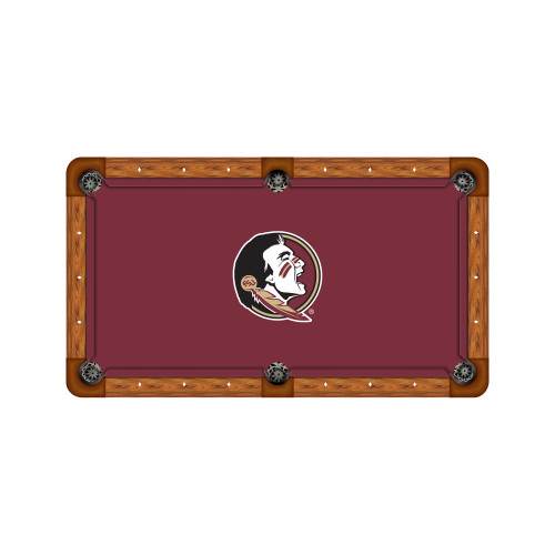 Florida State Seminoles 7'/8' Recreational Billiard Table Felt - Mascot on Garnet