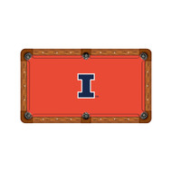 Illinois Fighting Illini 7'/8' Recreational Billiard Table Felt - I Logo on Orange