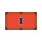 Illinois Fighting Illini 9' Recreational Billiard Table Felt - I Logo on Orange Illinois Fighting Illini 9' Recreational Billiard Table Felt - I Logo on Orange