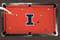 Illinois Fighting Illini 9' Recreational Billiard Table Felt - I Logo on Orange