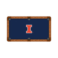 Illinois Fighting Illini 9' Recreational Billiard Table Felt - I Logo on Navy