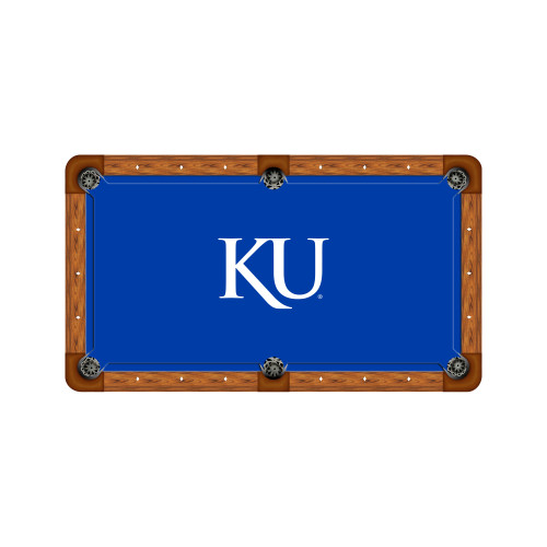 Kansas Jayhawks 9' Recreational Billiard Table Felt - KU Logo