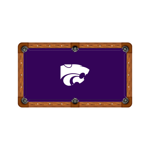 Kansas State Wildcats 7'/8' Recreational Billiard Table Felt - Mascot on Purple