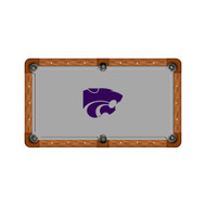 Kansas State Wildcats 9' Recreational Billiard Table Felt - Mascot on Gray
