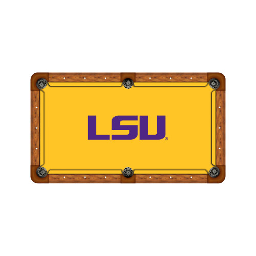 LSU Tigers 9' Recreational Billiard Table Felt - Text Logo