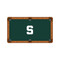 Michigan State Spartans 7'/8' Recreational Billiard Table Felt - Block S